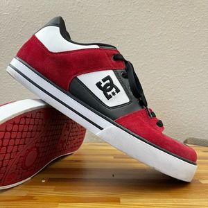 DC Men's Size 16 Pure Skate Shoes Black Red Skateboarding SK8 Low